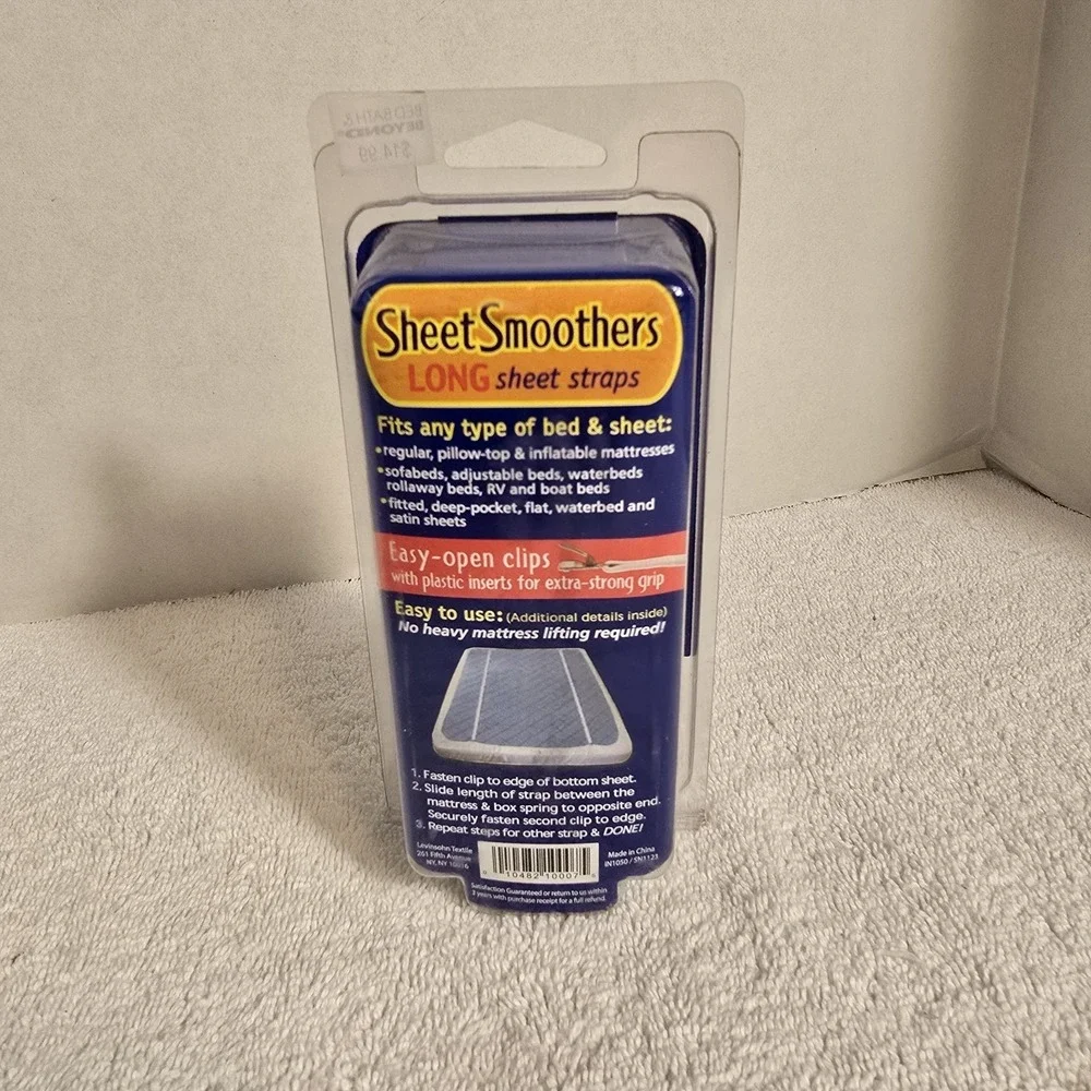 NEW Sheet Smoothers 2 Long Sheet‎ Straps Adjustable Fits Any Type of Bed